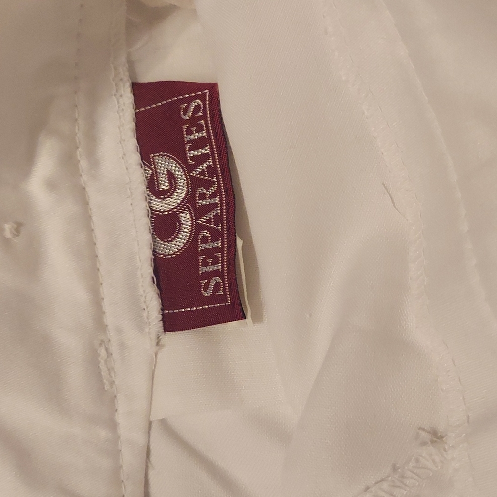 Women's vintage high-waisted white shorts - Picture 4 of 6